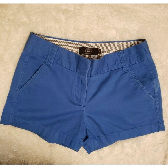 J. Crew Womens Sz 2 Blue Denim Chino Shorts - Picture 1 of 9